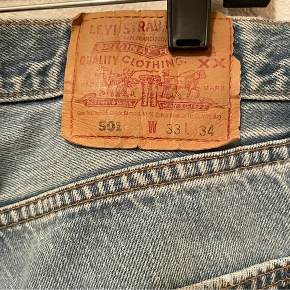 Levi’s 501 Men’s Jeans Button Fly Size 33x34